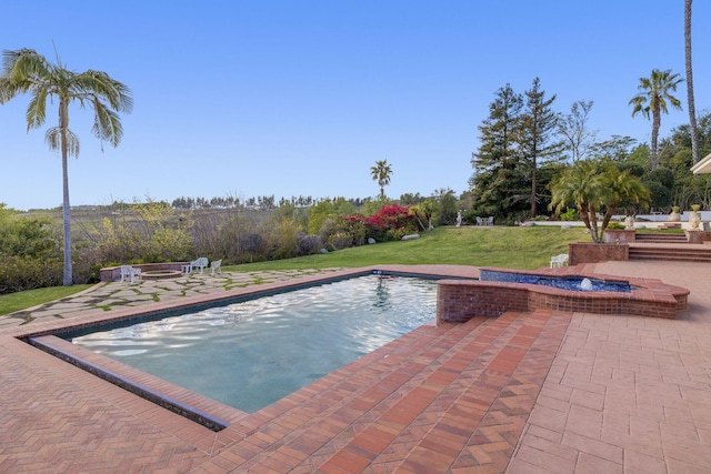 5287 N Creston Ln, Somis, CA 93066 - outdoor pool featuring a patio and a lawn