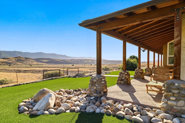 13750 Cuyama Hwy, Cuyama, CA 93461 - view of patio with a mountain view