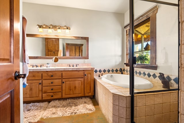 13750 Cuyama Hwy, Cuyama, CA 93461 - bathroom with double vanity and a garden tub