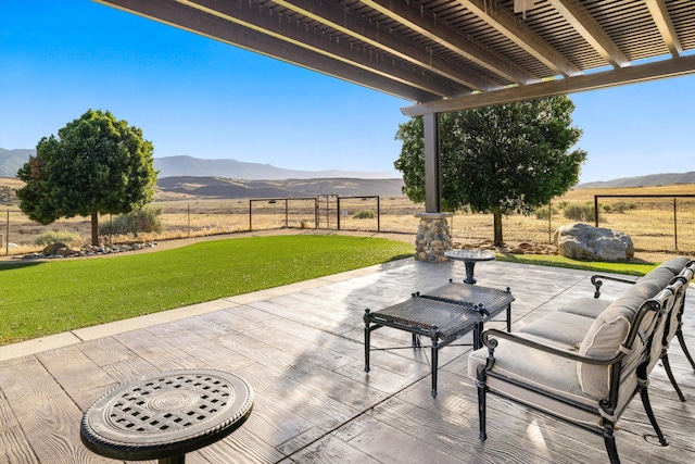 13750 Cuyama Hwy, Cuyama, CA 93461 - view of patio with a mountain view and a view of rural / pastoral area