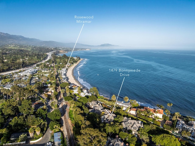 1479 Bonnymede Dr, Santa Barbara, CA 93108 - aerial view of property's location featuring a water and mountain view