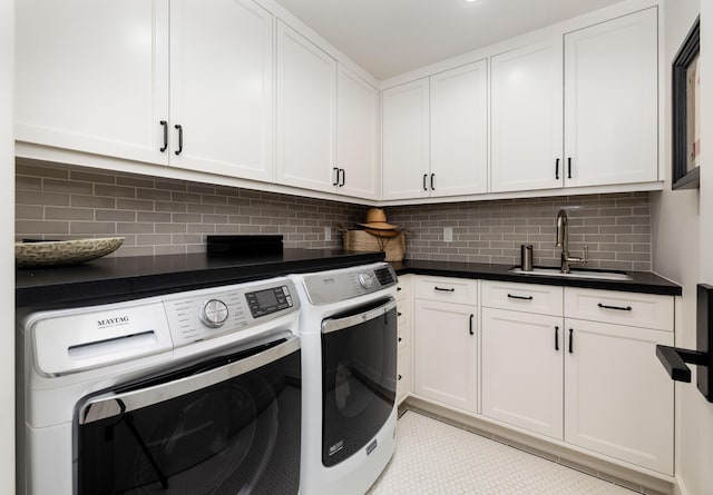1479 Bonnymede Dr, Santa Barbara, CA 93108 - laundry room with washer and dryer and cabinet space
