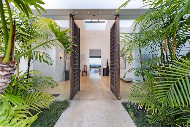 356 Woodley Rd, Montecito, CA 93108 - doorway to property featuring stucco siding