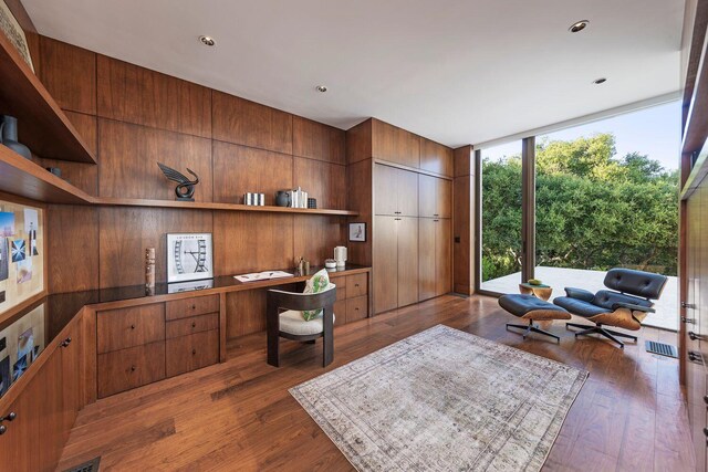 356 Woodley Rd, Montecito, CA 93108 - office space featuring wood finished floors and expansive windows