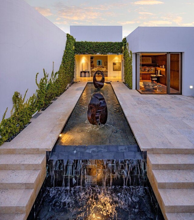 356 Woodley Rd, Montecito, CA 93108 - view of patio terrace at dusk