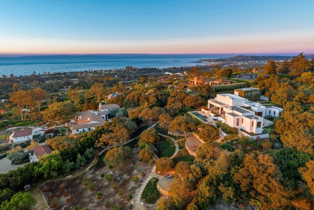 356 Woodley Rd, Montecito, CA 93108 - aerial view at dusk of a water view