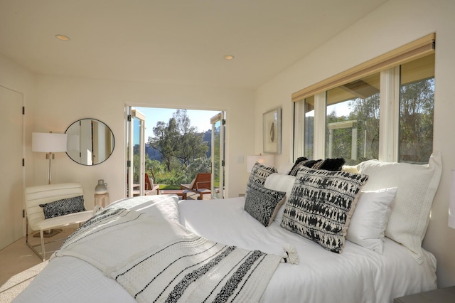 62 Canon View Rd, Montecito, CA 93108 - bedroom featuring access to outside, multiple windows, and recessed lighting
