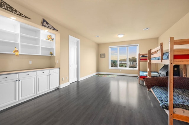 11719 SE Solomon Ct, Happy Valley, OR 97086 - interior space with dark wood-type flooring, baseboards, and recessed lighting