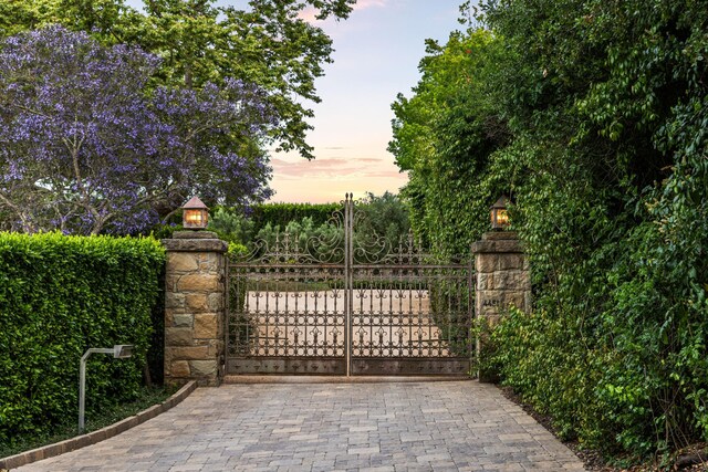 4451 Via Alegre, Santa Barbara, CA 93110 - view of gate at dusk