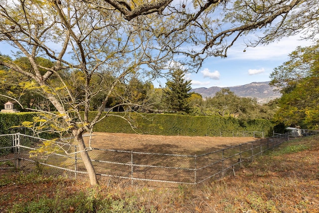 4451 Via Alegre, Santa Barbara, CA 93110 - view of yard with a mountain view