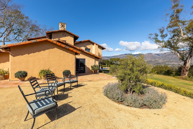 4451 Via Alegre, Santa Barbara, CA 93110 - view of yard featuring a mountain view and a patio area