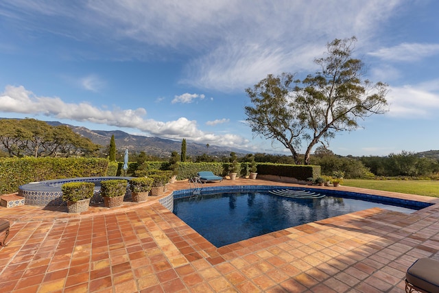 4451 Via Alegre, Santa Barbara, CA 93110 - swimming pool featuring a patio area and a mountain view