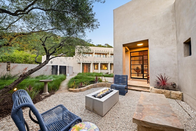 892 Toro Canyon Rd, Montecito, CA 93108 - view of patio / terrace featuring a fire pit