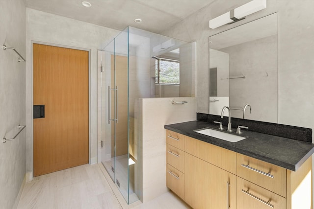 892 Toro Canyon Rd, Montecito, CA 93108 - bathroom with vanity and a shower stall