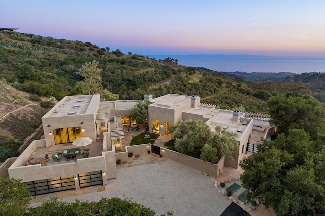 892 Toro Canyon Rd, Montecito, CA 93108 - aerial view at dusk