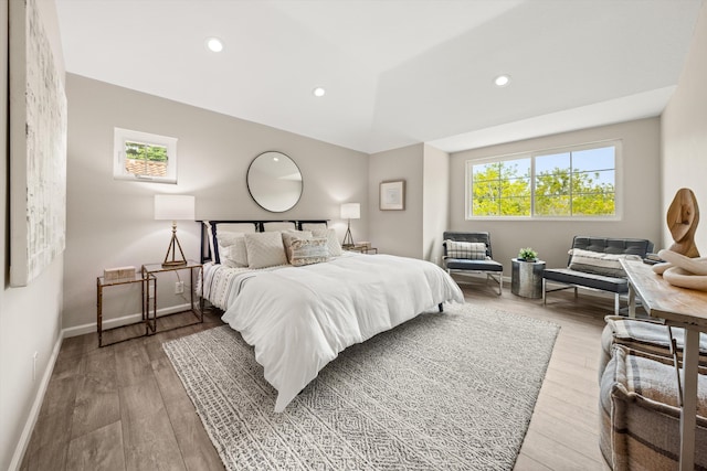7134 Phelps Rd, Goleta, CA 93117 - bedroom featuring light wood-style floors, baseboards, and recessed lighting