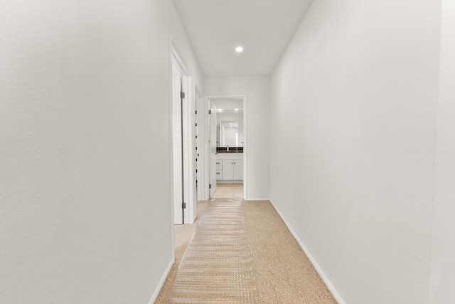 795 Seawind Way, Port Hueneme, CA 93041 - hallway with light colored carpet, recessed lighting, and baseboards