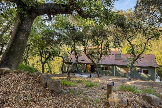 5150 E Camino Cielo, Santa Barbara, CA 93105 - view of front of house featuring a shingled roof