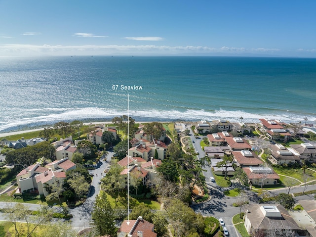 67 Seaview Dr, Montecito, CA 93108 - aerial overview of property's location with nearby suburban area and waterfront with a beach