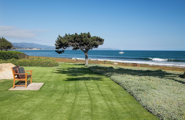 67 Seaview Dr, Montecito, CA 93108 - view of grassy yard with a water view