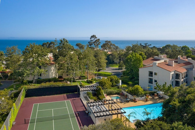 67 Seaview Dr, Montecito, CA 93108 - bird's eye view of a nearby body of water and a pool area