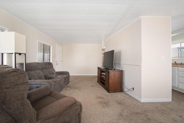 1600 E Clark Ave Spc 165, Santa Maria, CA 93455 - living area featuring carpet flooring, baseboards, and crown molding