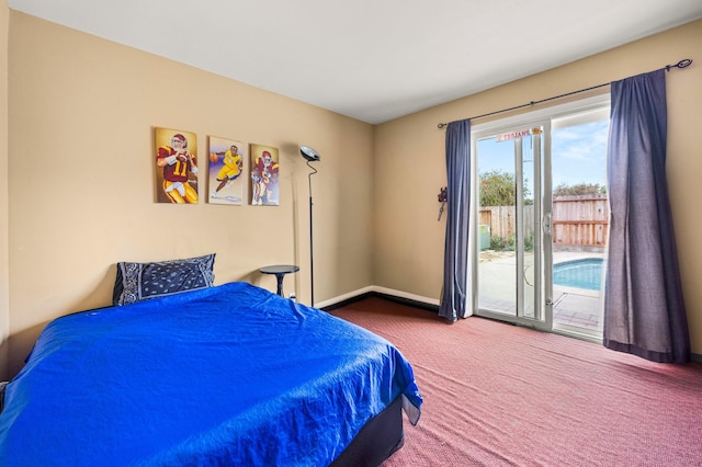 4595 Aragon Dr, Carpinteria, CA 93013 - bedroom with access to exterior and carpet floors