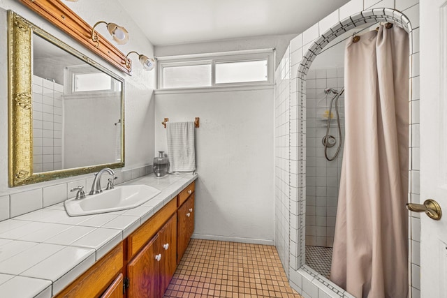 4595 Aragon Dr, Carpinteria, CA 93013 - bathroom with vanity and a shower stall