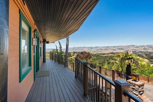 1110 Deer Canyon Rd, Arroyo Grande, CA 93420 - wooden terrace featuring a mountain view