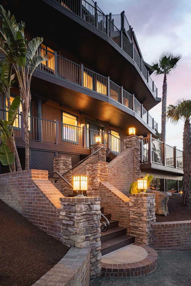 1110 Deer Canyon Rd, Arroyo Grande, CA 93420 - property at dusk featuring stairs
