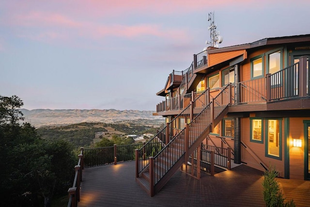 1110 Deer Canyon Rd, Arroyo Grande, CA 93420 - wooden terrace with stairs and a mountain view