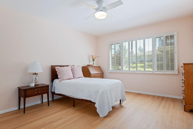 2641 State St Unit 2, Santa Barbara, CA 93105 - bedroom featuring wood finished floors, baseboards, and a ceiling fan