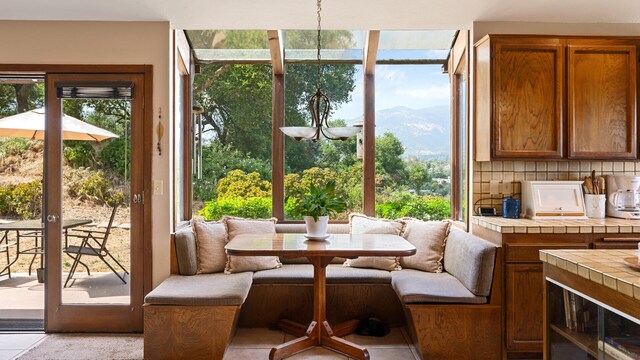 1010 Portesuello Ave, Santa Barbara, CA 93105 - sunroom featuring a mountain view