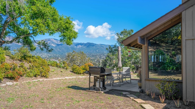 1010 Portesuello Ave, Santa Barbara, CA 93105 - view of yard featuring a patio and a mountain view