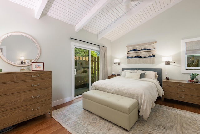 533 N La Cumbre Rd, Santa Barbara, CA 93110 - bedroom featuring access to exterior, wood finished floors, and baseboards