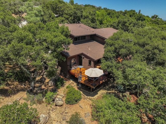 2031 Cielito Ln, Santa Barbara, CA 93105 - aerial view of property and surrounding area featuring a heavily wooded area