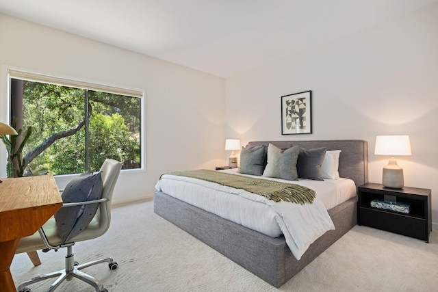 2031 Cielito Ln, Santa Barbara, CA 93105 - bedroom with light colored carpet, an office area, and baseboards