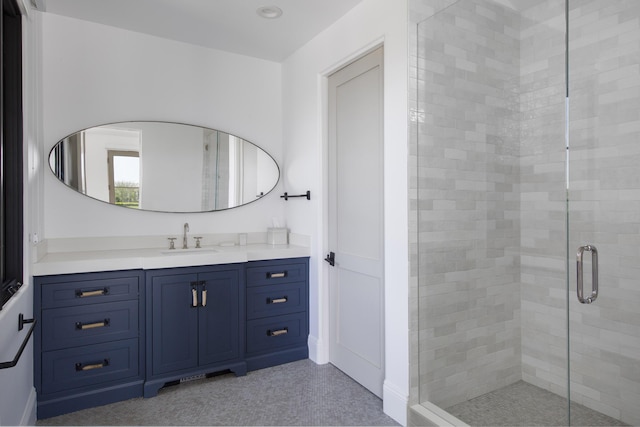 2720 Montecito Ranch Pl, Summerland, CA 93067 - bathroom with a shower stall and vanity