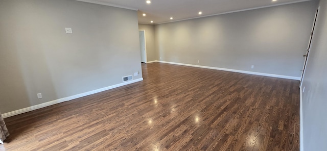 26 W Constance Ave Unit 2, Santa Barbara, CA 93105 - unfurnished room featuring ornamental molding, recessed lighting, and dark wood finished floors