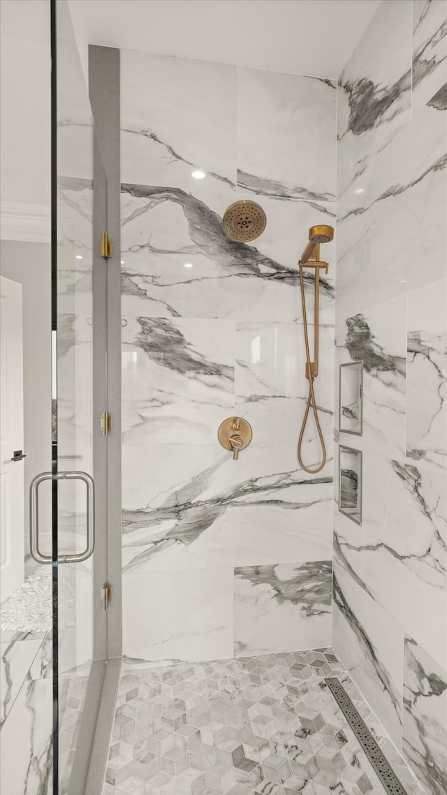 1157 Glenview Rd, Montecito, CA 93108 - full bathroom featuring a marble finish shower