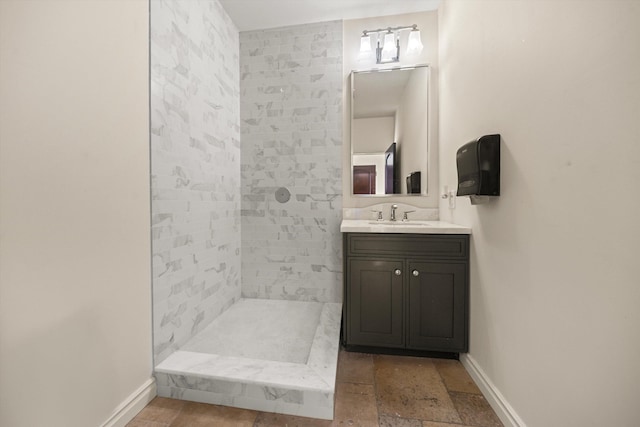 1151 Glenview Rd, Montecito, CA 93108 - full bathroom with vanity and a tile shower