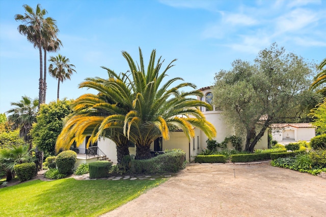 1151 Glenview Rd, Montecito, CA 93108 - view of front of home with a front lawn and stucco siding