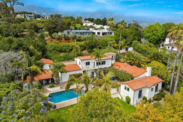 1151 Glenview Rd, Montecito, CA 93108 - aerial view of property and surrounding area with a pool