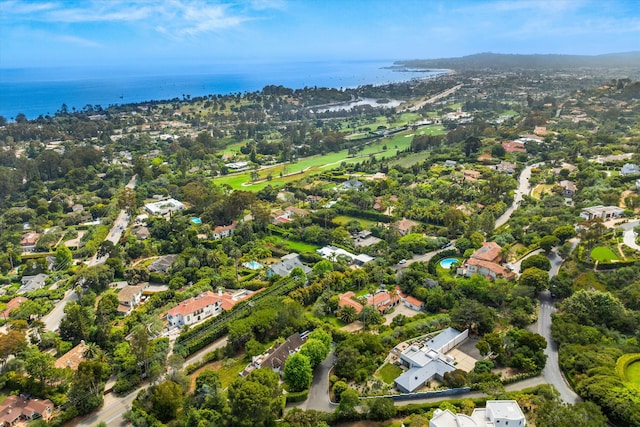 1151 Glenview Rd, Montecito, CA 93108 - aerial view of property and surrounding area with a nearby body of water and a tree filled landscape