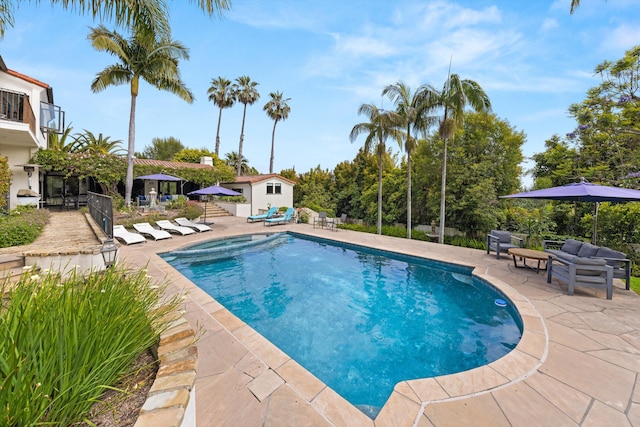 1151 Glenview Rd, Montecito, CA 93108 - view of swimming pool with a patio area and a pool with connected hot tub