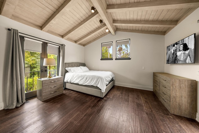 1151 Glenview Rd, Montecito, CA 93108 - bedroom featuring dark wood-style flooring and wooden ceiling