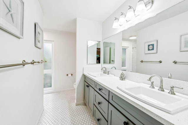 2624 State St # 1, Santa Barbara, CA 93105 - bathroom featuring toilet and double vanity