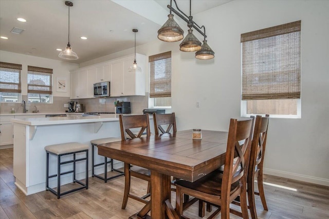 150 White Sage Ln, Lompoc, CA 93436 - dining space featuring light wood-style flooring and recessed lighting