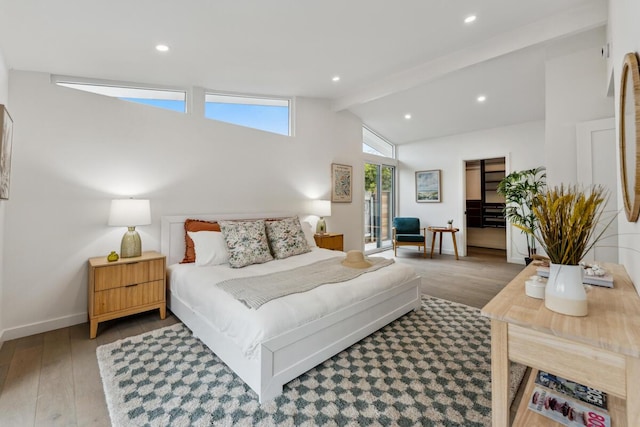 730 Meigs Rd, Santa Barbara, CA 93109 - bedroom featuring wood finished floors, baseboards, and recessed lighting