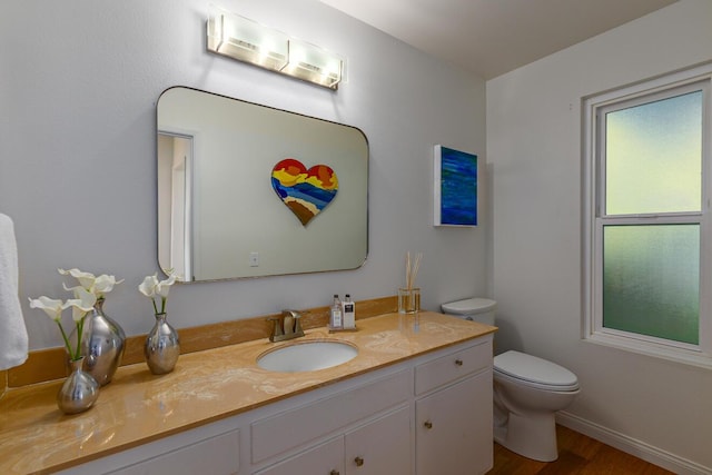 128 Las Alturas Rd, Santa Barbara, CA 93103 - bathroom with vanity and wood finished floors